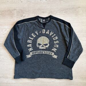 Harley-Davidson Black and Gray Crewneck